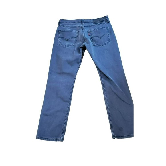 Black Men's Levi's 511 Jeans Size 31 x 30 Distressed Worn Straight Leg Style - Picture 2 of 6